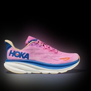 Hoka Clifton 9 Women's Pink and Blue Running Shoes Sneakera 7B